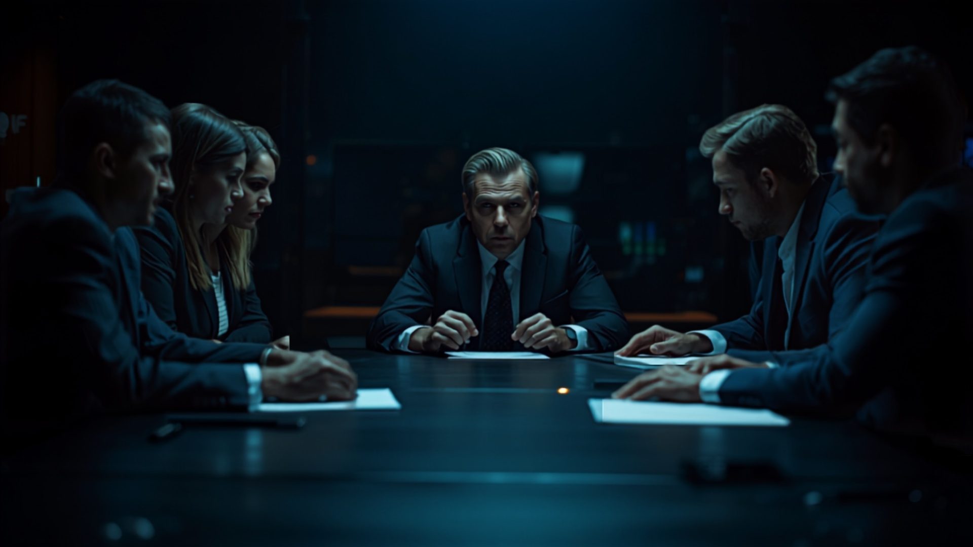 A team in a crisis management room